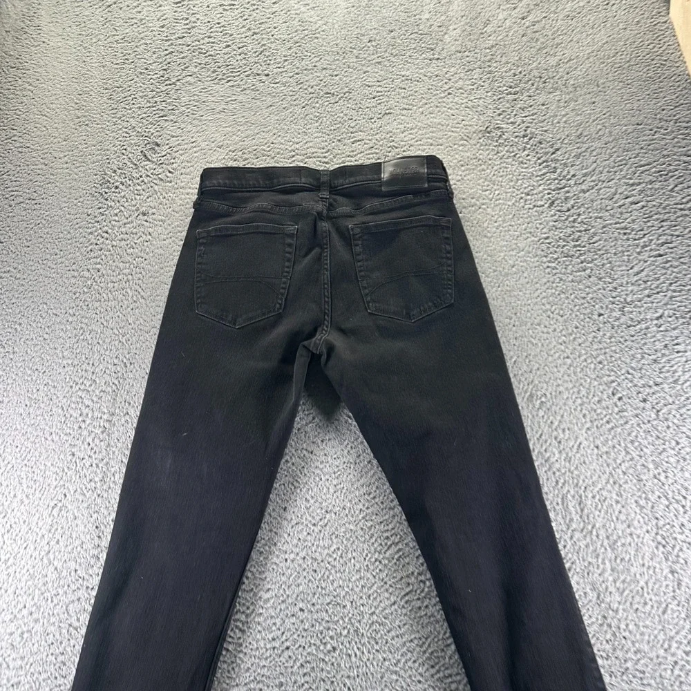 Hollister Jeans‎ Mens 33x32 Black Cotton Denim Tapered Leg Workwear Stretch